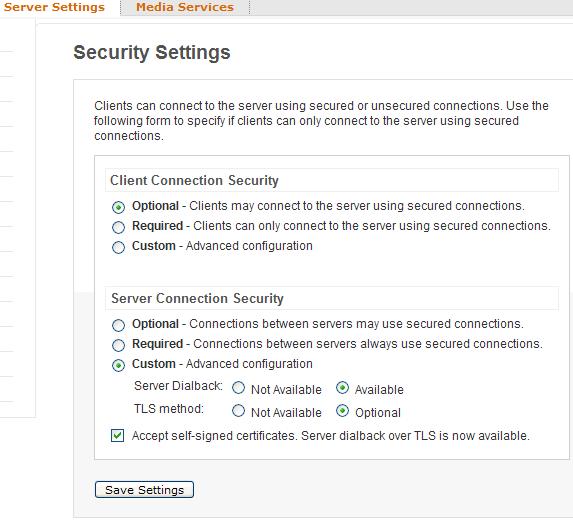 Security Settings