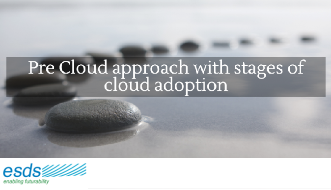 Pre Cloud approach with stages of cloud adoption