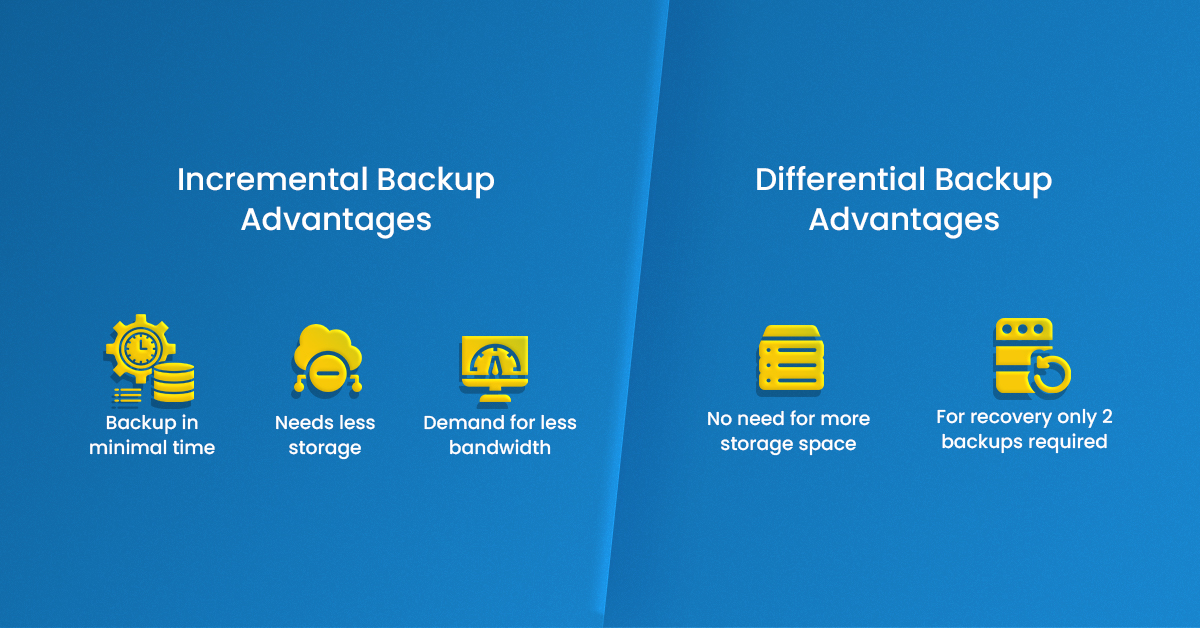 advantages of incremental Vs. Differential backup