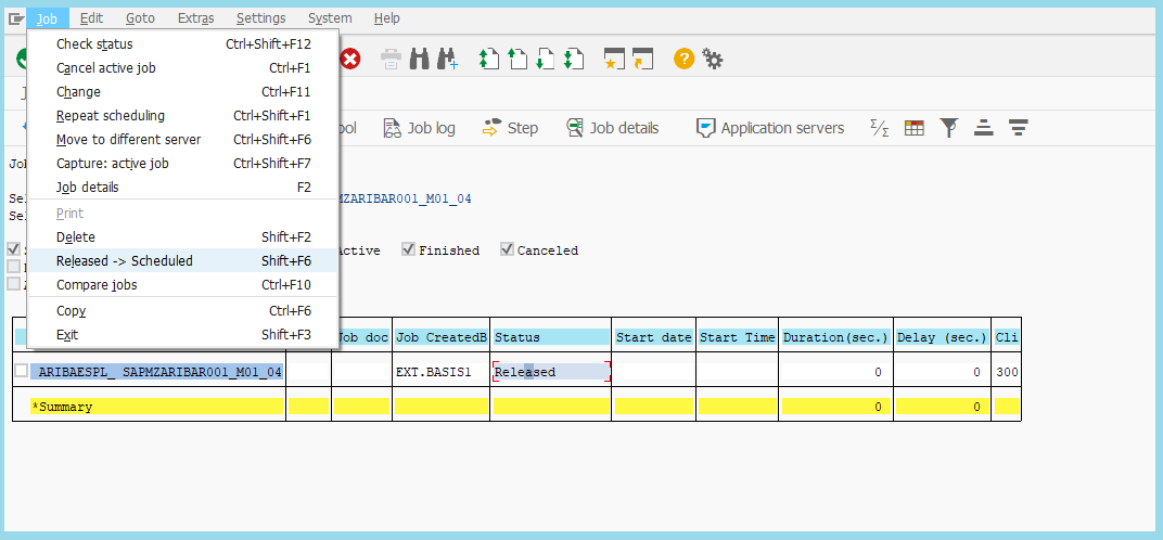 How to schedule background job in SAP 11