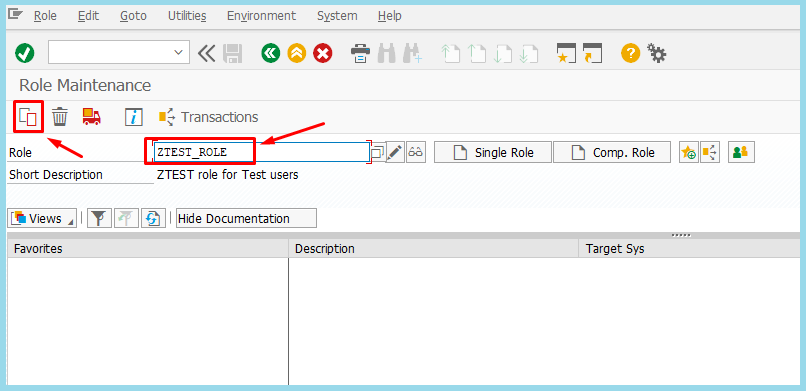 create a role in SAP system 12