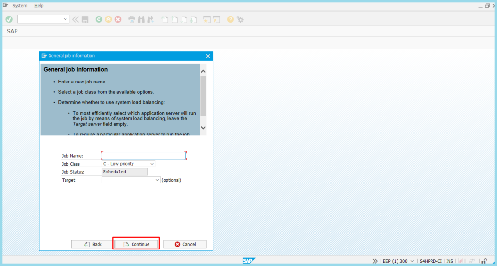 How to schedule background job in SAP SAP Background Job ESDS